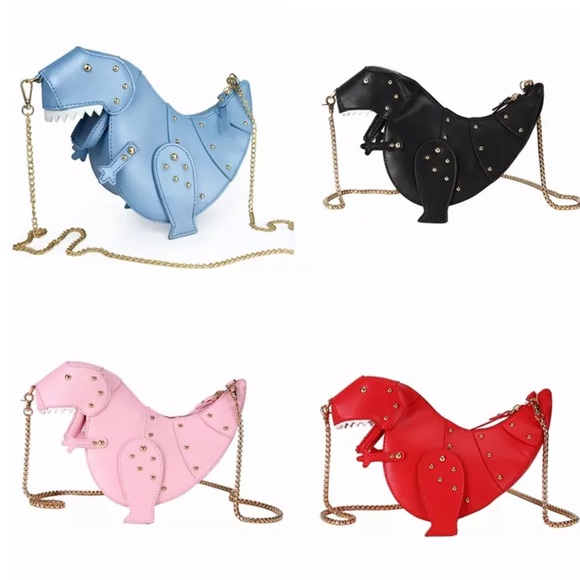 T-Rex Gold Studded Chain Crossbody - Picture 2 of 4